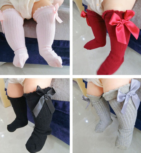 New baby socks Kids Toddlers Girls Big Bow