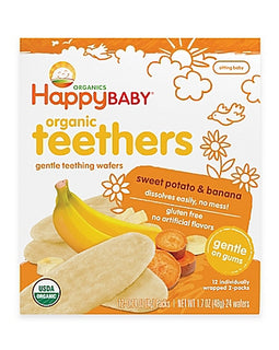 Happy Baby Teethers Teething Wafers Sweet Potato & Banana (6x1.7 OZ)