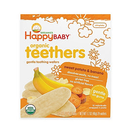 Happy Baby Teethers Teething Wafers Sweet Potato & Banana (6x1.7 OZ)